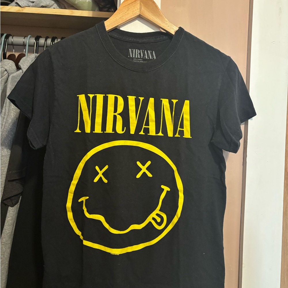NIRVANA Black Cotton Tee